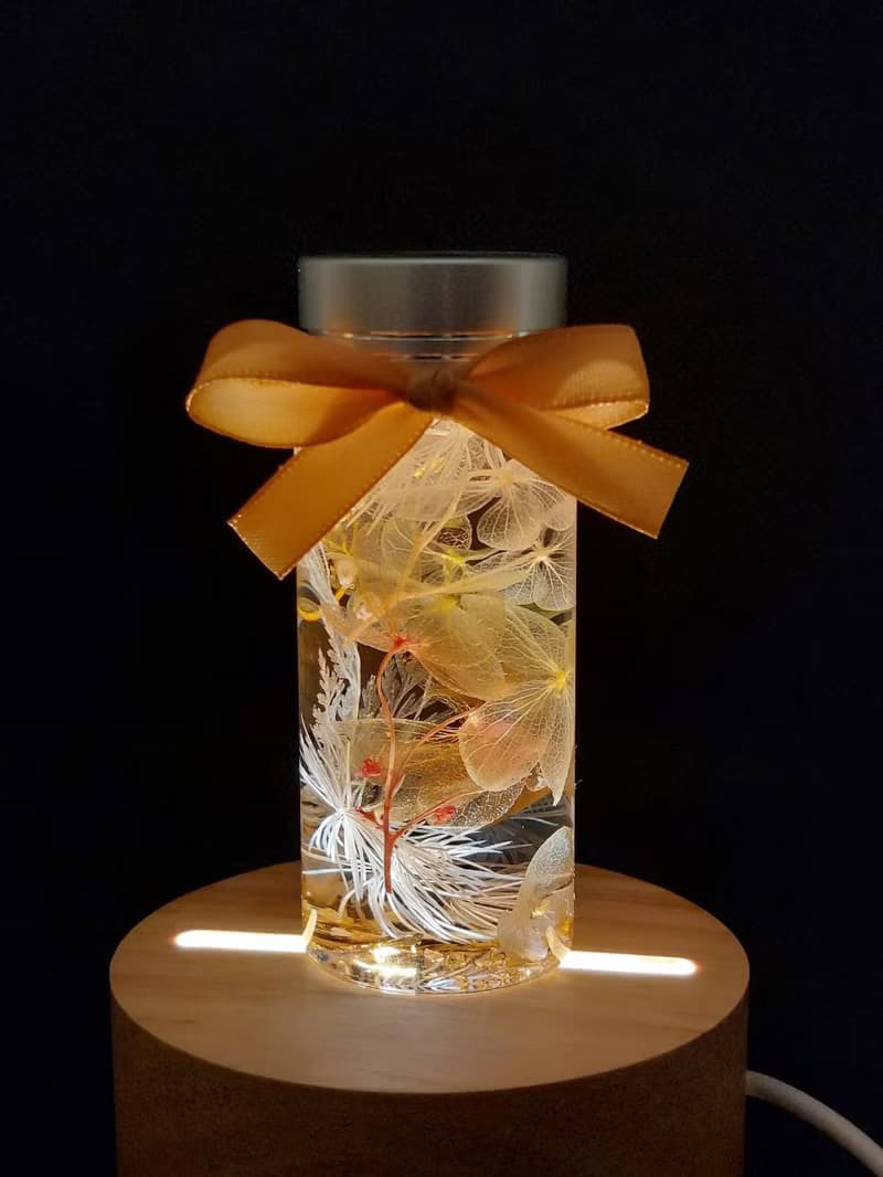 橘子汽水 浮游瓶 浮游花 祝賀花禮 生日.情人節.母親節.畢業