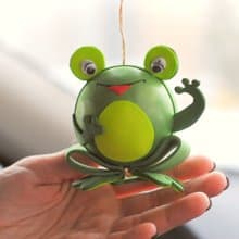 Funny hanging frog figurine Car ornament. Cute car accessories. Car mirror decor