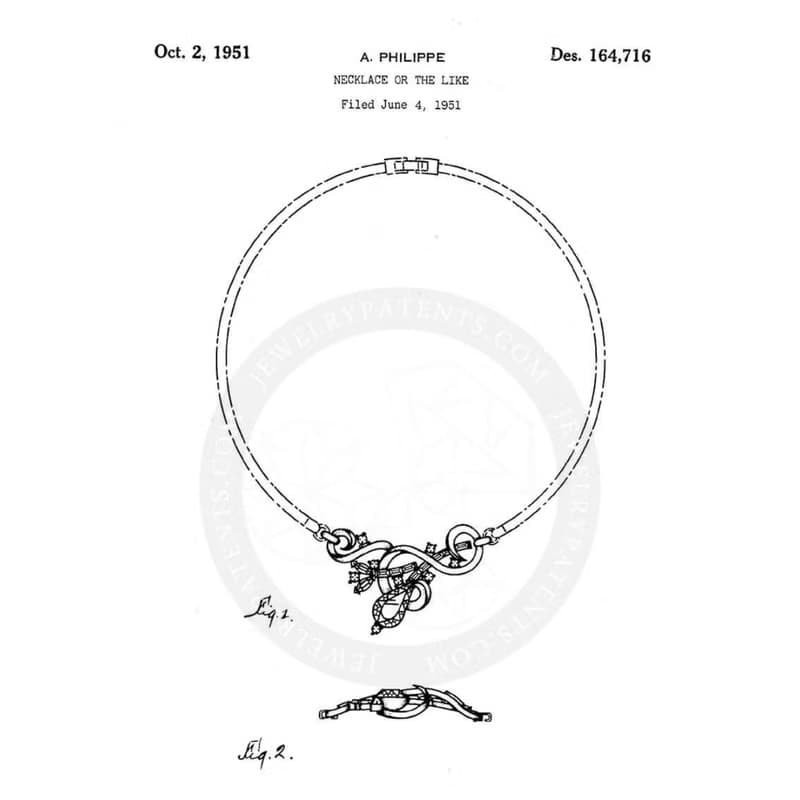 Rare Crown Trifari Antique necklace design by A.Philippe Signed US Patent 1950s