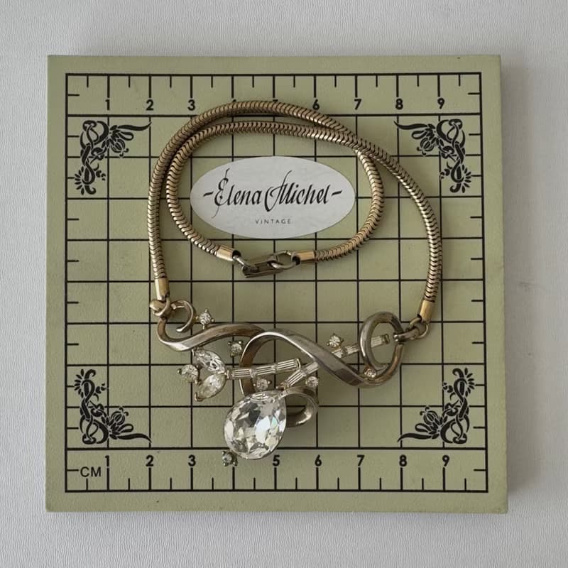 Rare Crown Trifari Antique necklace design by A.Philippe Signed US Patent 1950s