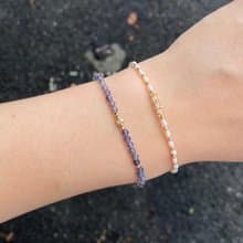 ITS-B131【設計款・堇青石】極品堇青石天然石水晶手鍊手環