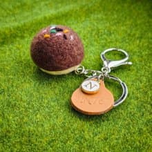 羊毛氈 巧克力麵包鑰匙圈 吊飾 別針 俗胖系列