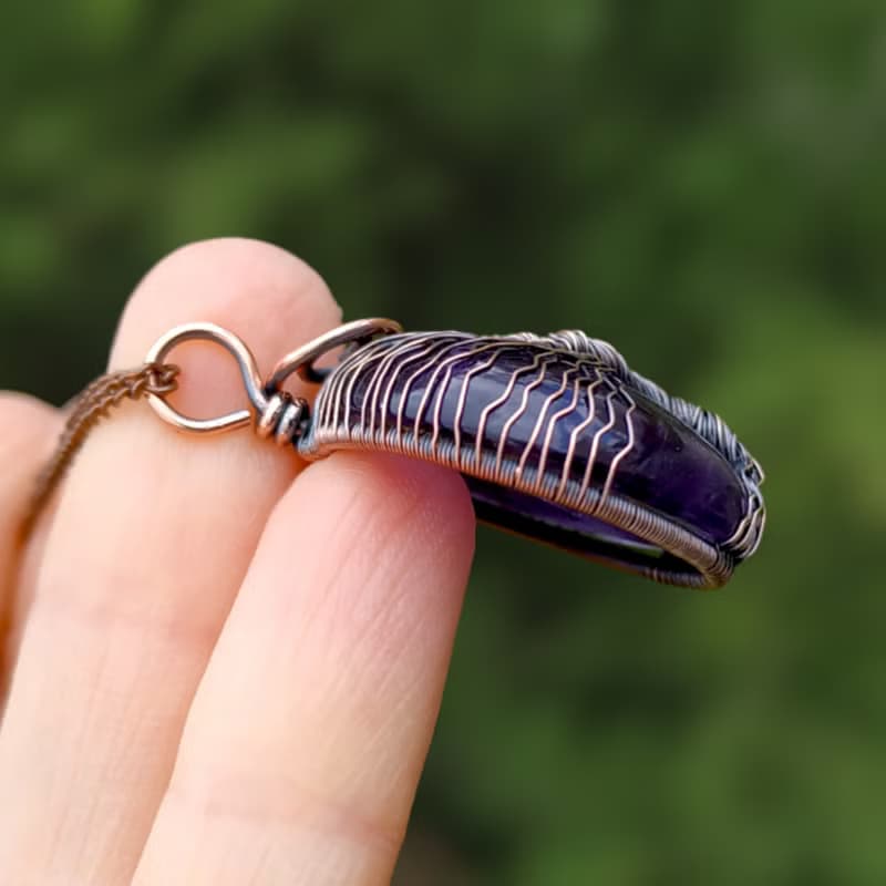 Amethyst Tree Of Life Pendant: Pisces Necklace for February Birthdays, Amulet