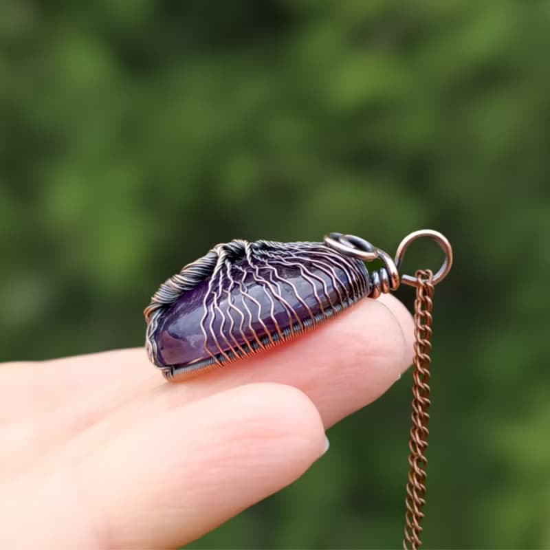 Amethyst Tree Of Life Pendant: Pisces Necklace for February Birthdays, Amulet