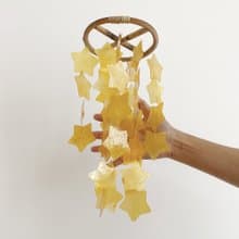PRE-MADE | Finnish Bakery_Star_Gold Yellow | Shell Wind Chime Mobile | #0-405