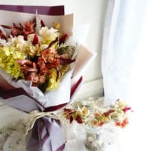 花束-秋意橘紅花束/韓式花束/畢業花束/生日/情人節