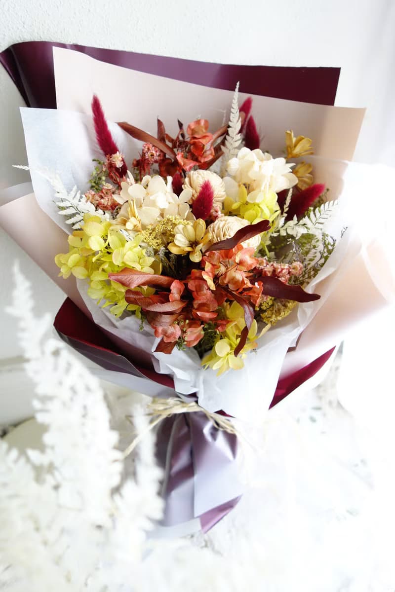 花束-秋意橘紅花束/韓式花束/畢業花束/生日/情人節