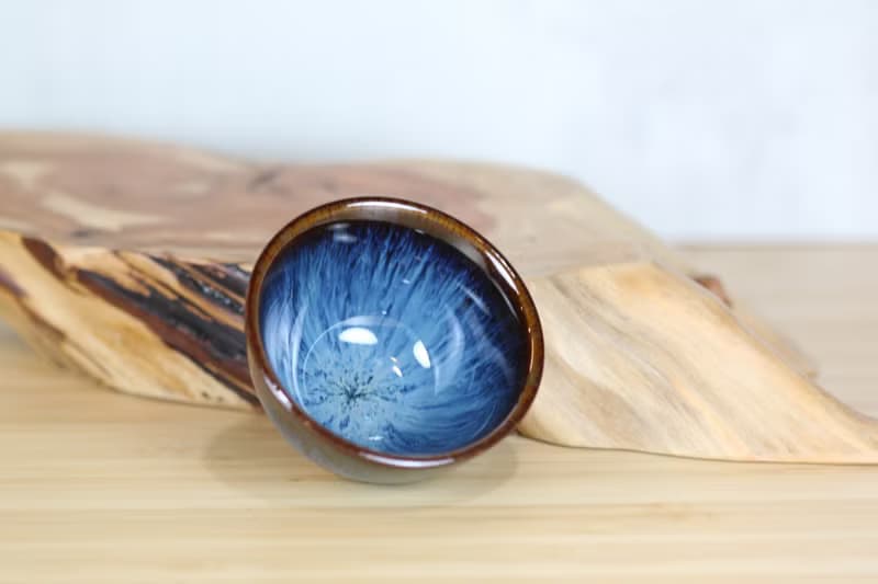 【母親節禮物】50ml 湛海 天目釉 中式小茶杯 鶯歌葉敏祥作品