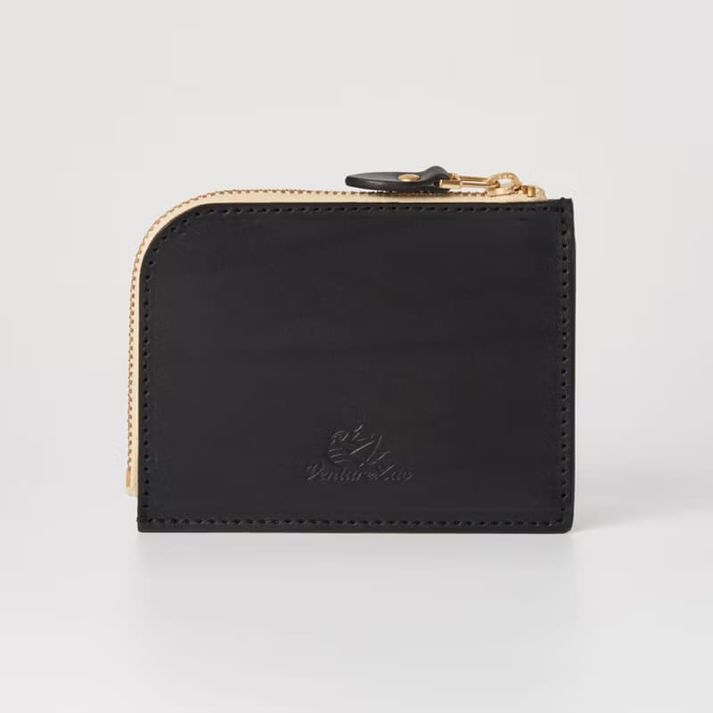 L型拉鍊零錢包L Zip Coin Wallet / 黑 Black / 免費刻字