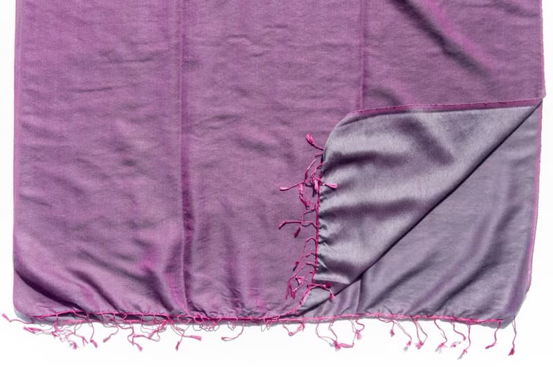 喀什米爾Cashmere 編織羊絨圍巾 羊毛真絲披巾 戒指絨披肩-雙色