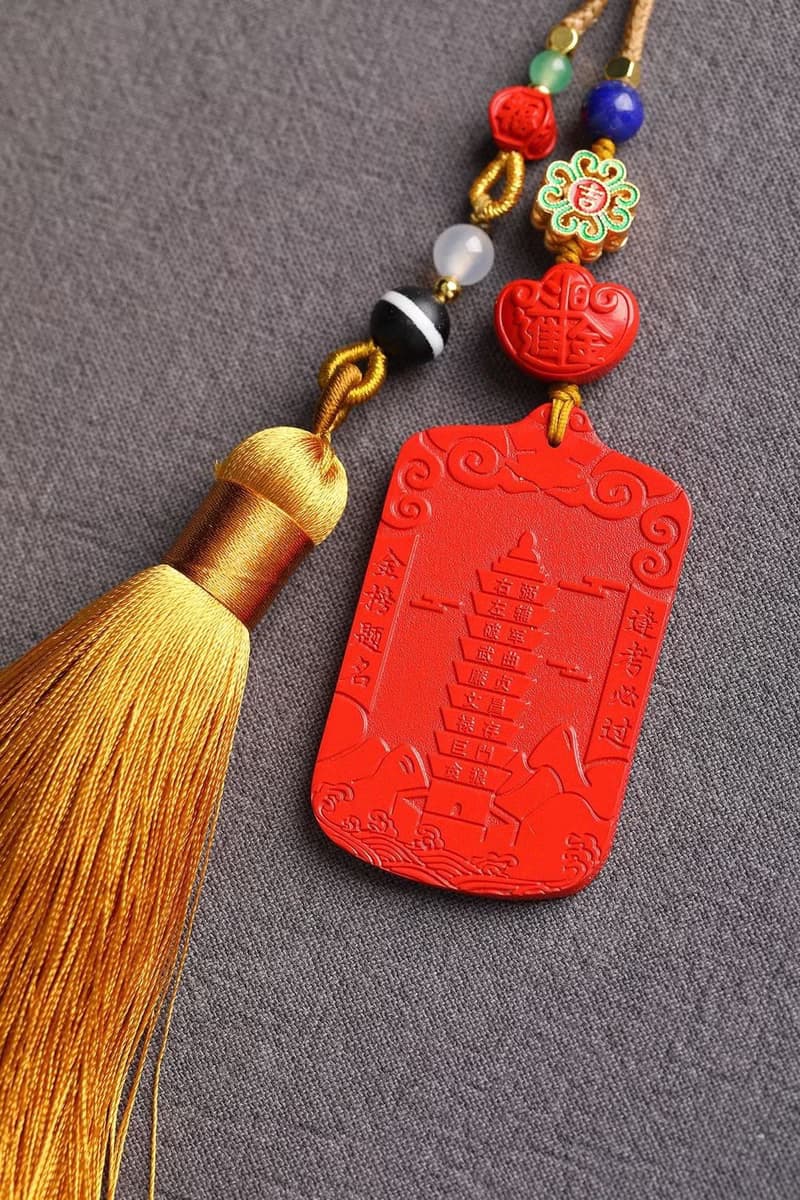 天然原礦硃砂精品紅砂文昌塔 金榜題名鑰匙扣 包掛硃砂含量高達95