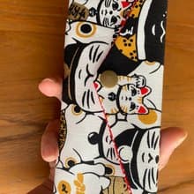 文青風環保筷袋 爆萌招財貓 收納袋 手作餐袋    招財貓