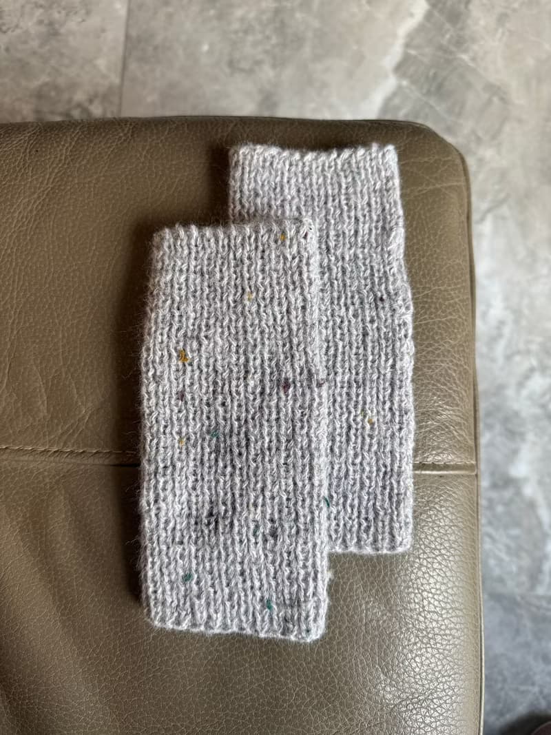 秋冬新款 手織羊絨馬海毛 防寒 半指手套 護腕套