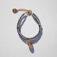 Crystal Beads & Snowball Bracelet