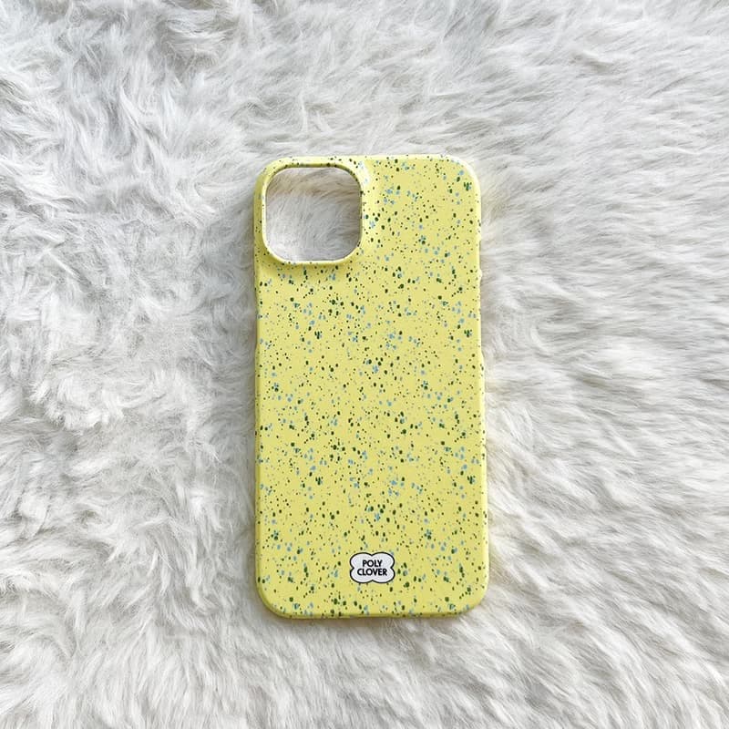 spotted hard iPhone Case (yellow)