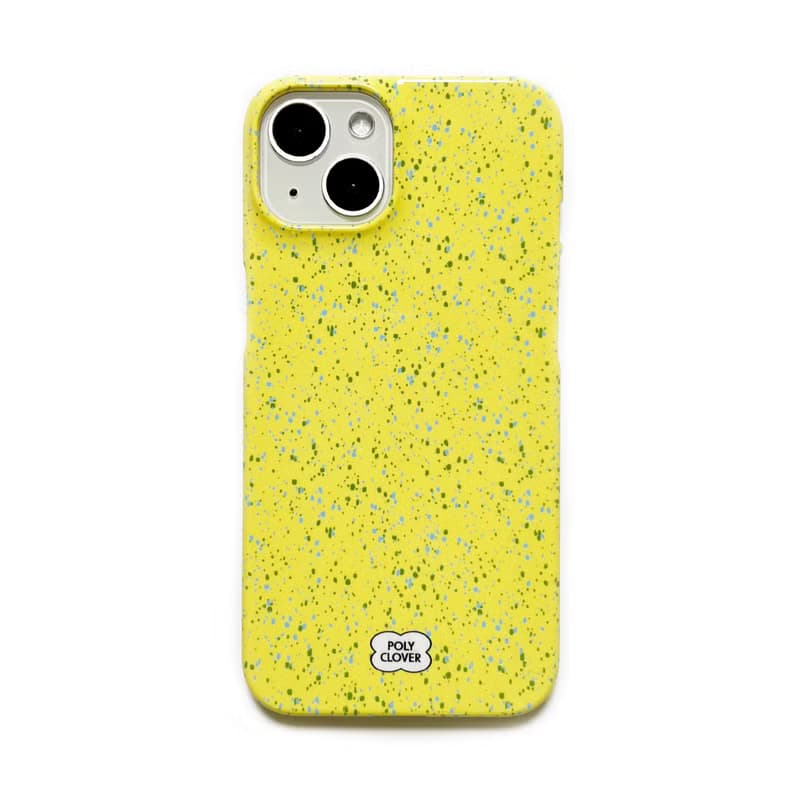 spotted hard iPhone Case (yellow)