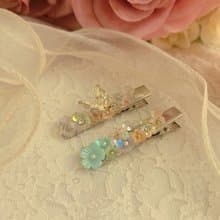 盛放 Blooming 髮夾 蝴蝶 花 原創 手作 送禮 兩款合售