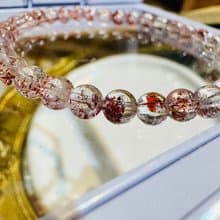 天然高透體彼岸花紅超七金草莓5mm6.32g貴人運桃花三輪骨幹水晶