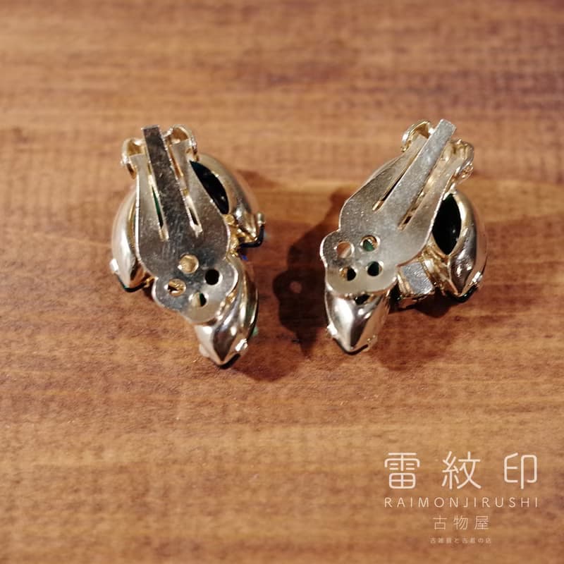 Juliana D&E 美國 鑲嵌 高品質萊茵石 夾式耳環 復古 飾品 70年代