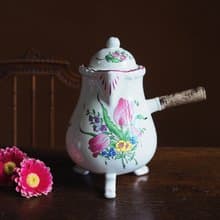 19世紀末法國 Luneville K&G 罕有 古董朱古力壺