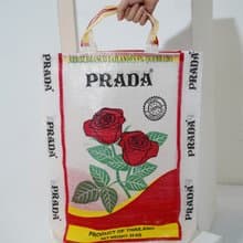 Rose Upcycled PRADA Rice Sack Bag (Opaque White)