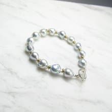 珍珠手鏈 日本珍珠 銀白珠 稀缺限量 高質感 不規則