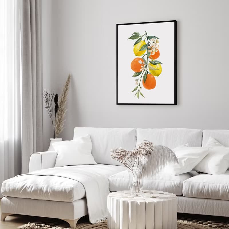 水果串串•檸檬柑橘-北歐水果裝飾畫/房間佈置/辦公桌裝飾/開運
