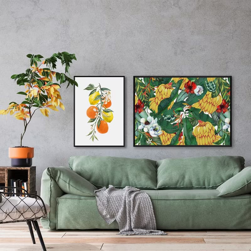 水果串串•檸檬柑橘-北歐水果裝飾畫/房間佈置/辦公桌裝飾/開運