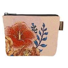 中零錢包 防潑水 平織緹花 紅苓