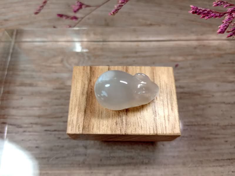 小雕件 小品生肖-鼠 花玉髓