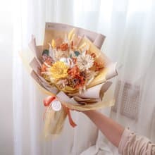 太陽花 向日葵 乾燥花 畢業花束 生日禮物 畢業禮物 交換禮物 黃