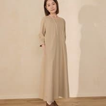 街角咖啡館七分袖美領洋裝-特調