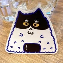 御飯糰 賓士貓の防水貼紙  (行李箱/筆電適用)  Waterproof stick