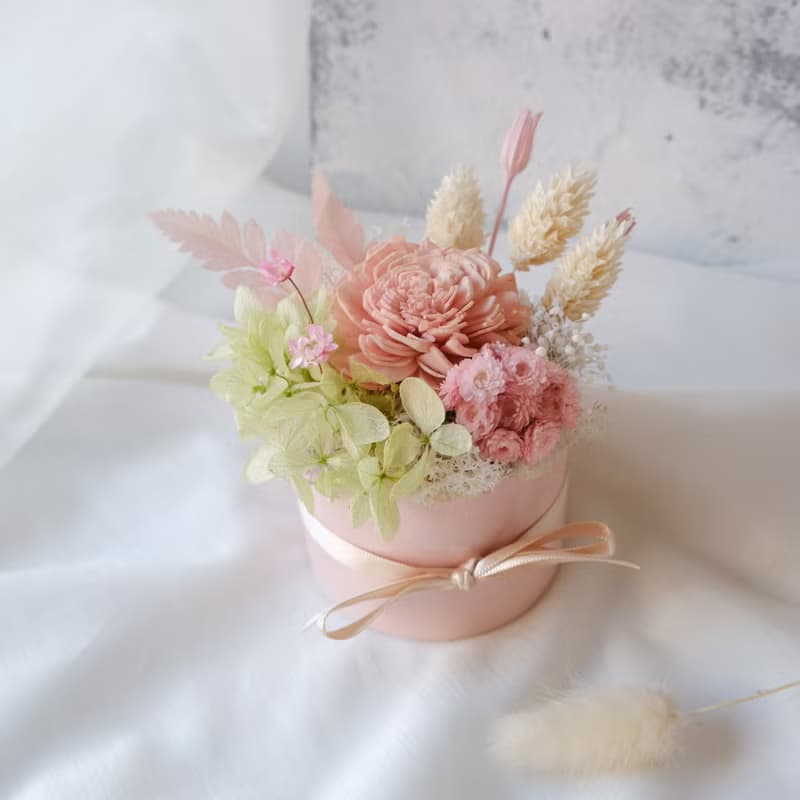 【小盆花】盆栽/粉色/不凋花/永生花/乾燥花/七夕/情人節