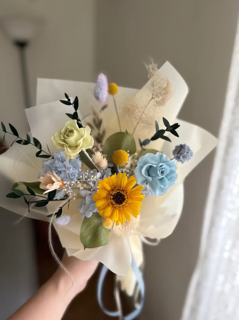 艸心-太陽花 永生花束