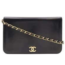 【日本直送】シャネル CHANEL チェーンショルダー ショルダーバッグ ココマーク ヴィンテージ カーフ 黒 レディース【中古】