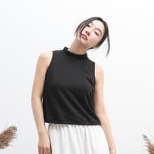 【經典原創】Image_形象立領皺褶背心_CLT012_黑