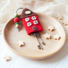 Crochet Pattern Tiny House Key Cover - Digital Item