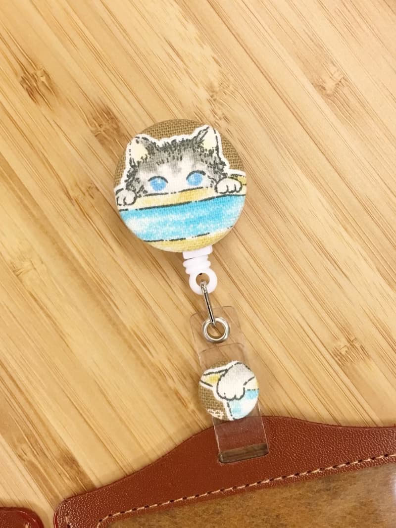 手作好禮ALL PASS趣味伸縮扣環 +卡套 悠遊卡證件套卡夾 票卡夾 