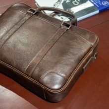 REGENT 15吋真皮公事包-咖 /15 inch Leather Briefcase - Brown