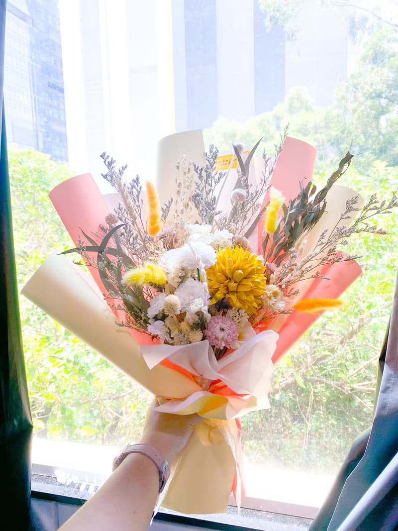 黃色大花花花束 (m size)