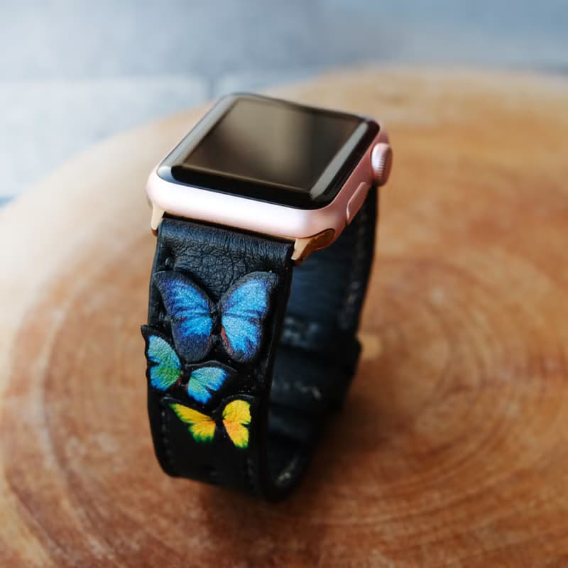 Apple Watch Band 38mm 42mm 40mm 44mm, HandStitched Handmade