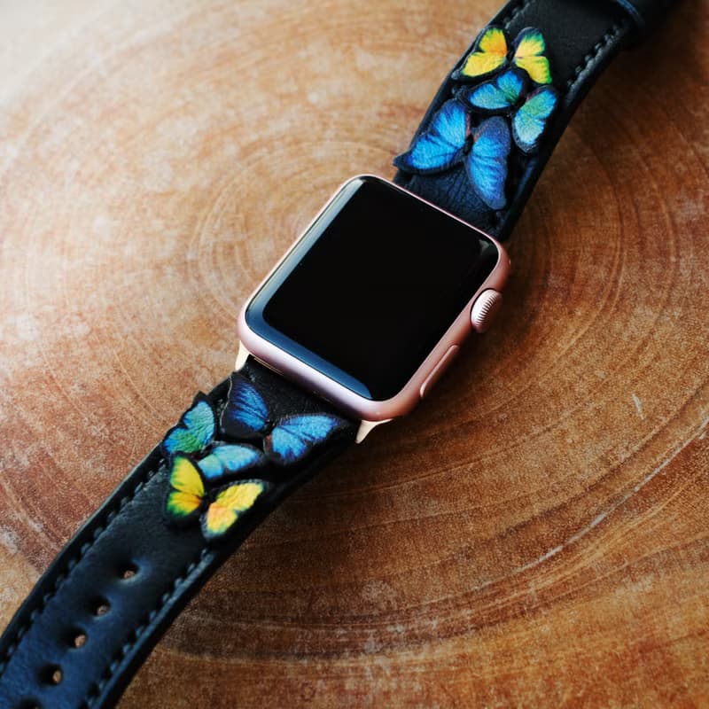 Apple Watch Band 38mm 42mm 40mm 44mm, HandStitched Handmade
