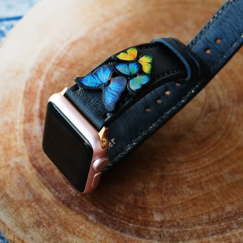 Apple Watch Band 38mm 42mm 40mm 44mm, HandStitched Handmade