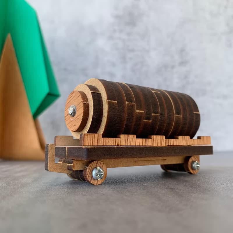 【手作DIY】木製 小火車 組裝 交通工具 模型 玩具車 木質 質感