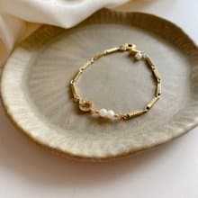 小東京- 珍珠 黃銅手鍊