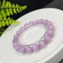 精品紫鋰輝手串10.5mm冰潤顆顆貓眼薰衣草水晶手錬女招財辟邪運勢