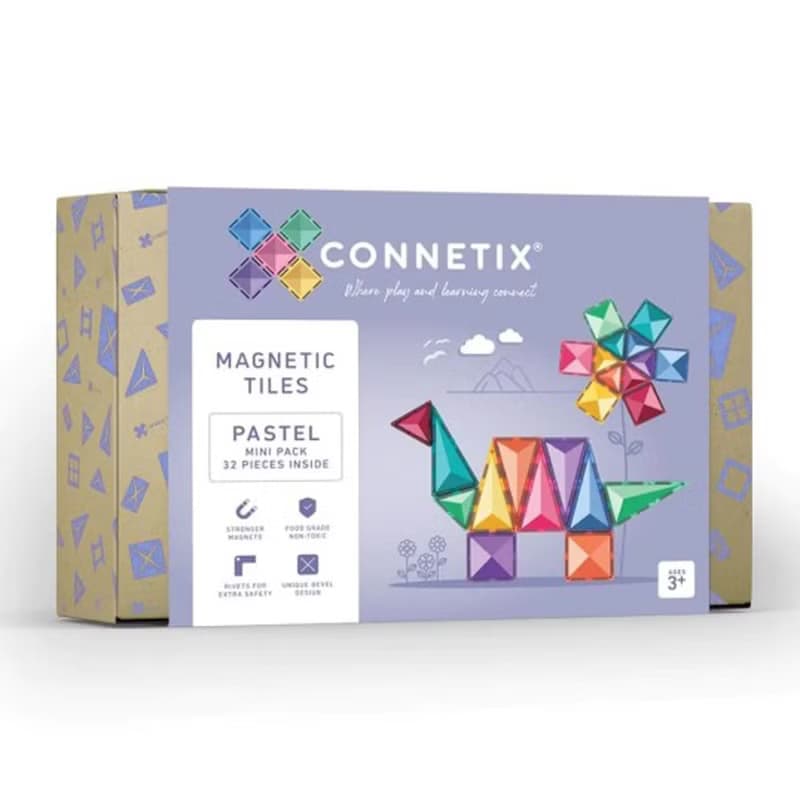 澳洲Connetix粉彩磁力積木-迷你入門組(32pc) 兒童玩具