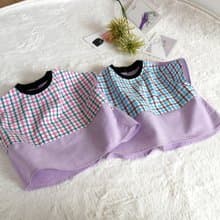 子供服　チェック半袖ブラウス