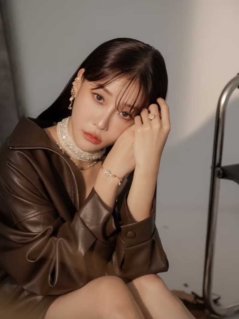 落葉微光。MUCHAT手作14KGP枝葉水晶珠花手鍊